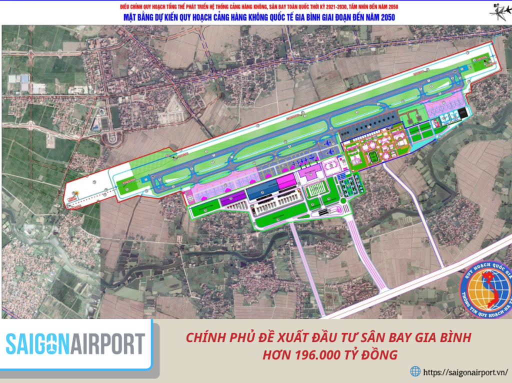 CHÍNH PHỦ ĐỀ XUẤT ĐẦU TƯ SÂN BAY GIA BÌNH HƠN 196.000 TỶ ĐỒNG
