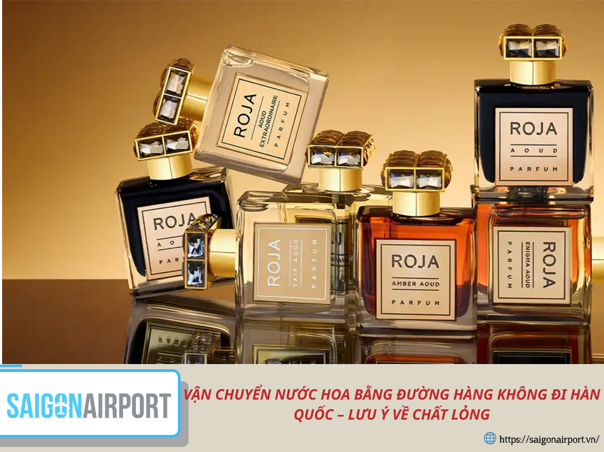 Vận chuyển nước hoa bằng đường hàng không đi Hàn Quốc – Lưu ý về chất lỏng