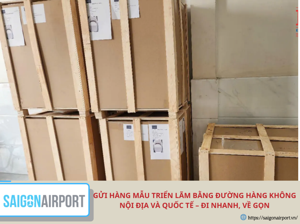 Gửi hàng mẫu triển lãm bằng đường hàng không nội địa và quốc tế – Đi nhanh, về gọn
