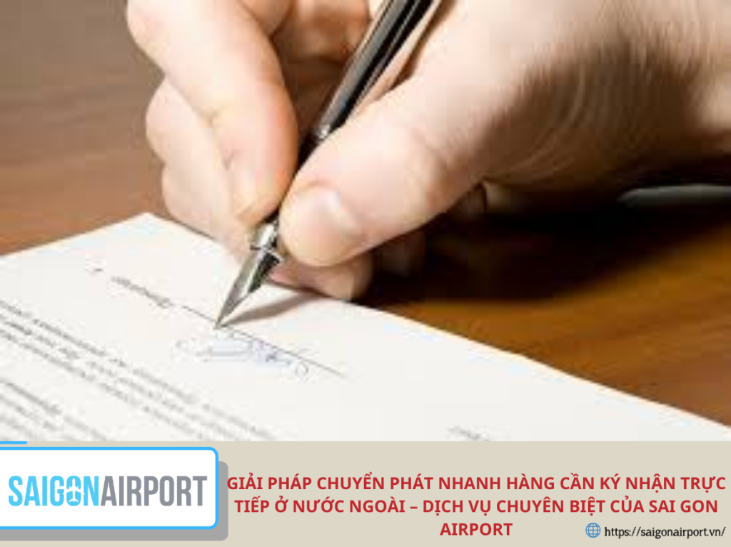 Giải pháp chuyển phát nhanh hàng cần ký nhận trực tiếp ở nước ngoài – Dịch vụ chuyên biệt của Sai Gon Airport