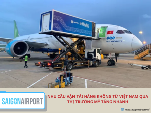 Nhu cầu vận tải hàng không từ Việt Nam qua thị trường mỹ tăng nhanh