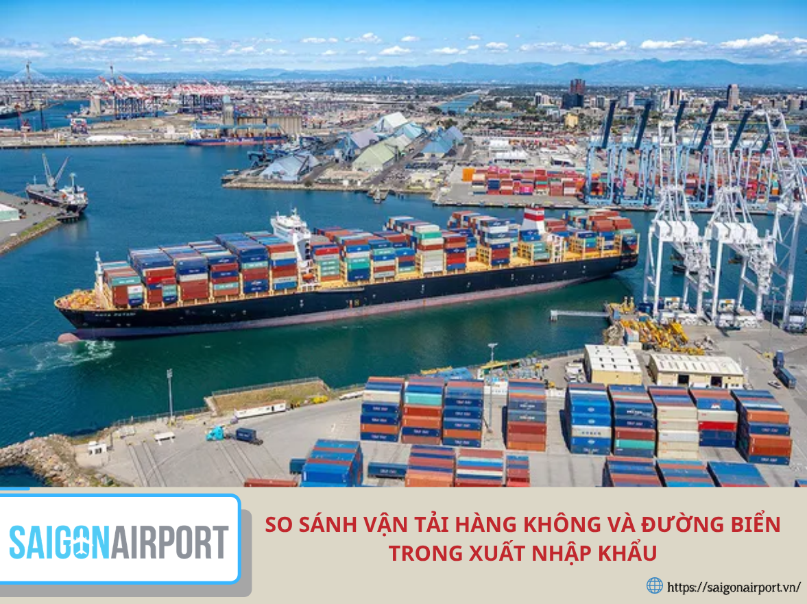 So sánh vận tải hàng không và đường biển trong xuất nhập khẩu