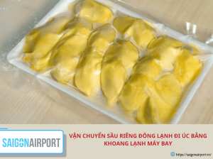 Vận chuyển sầu riêng đông lạnh đi Úc bằng khoang lạnh máy bay
