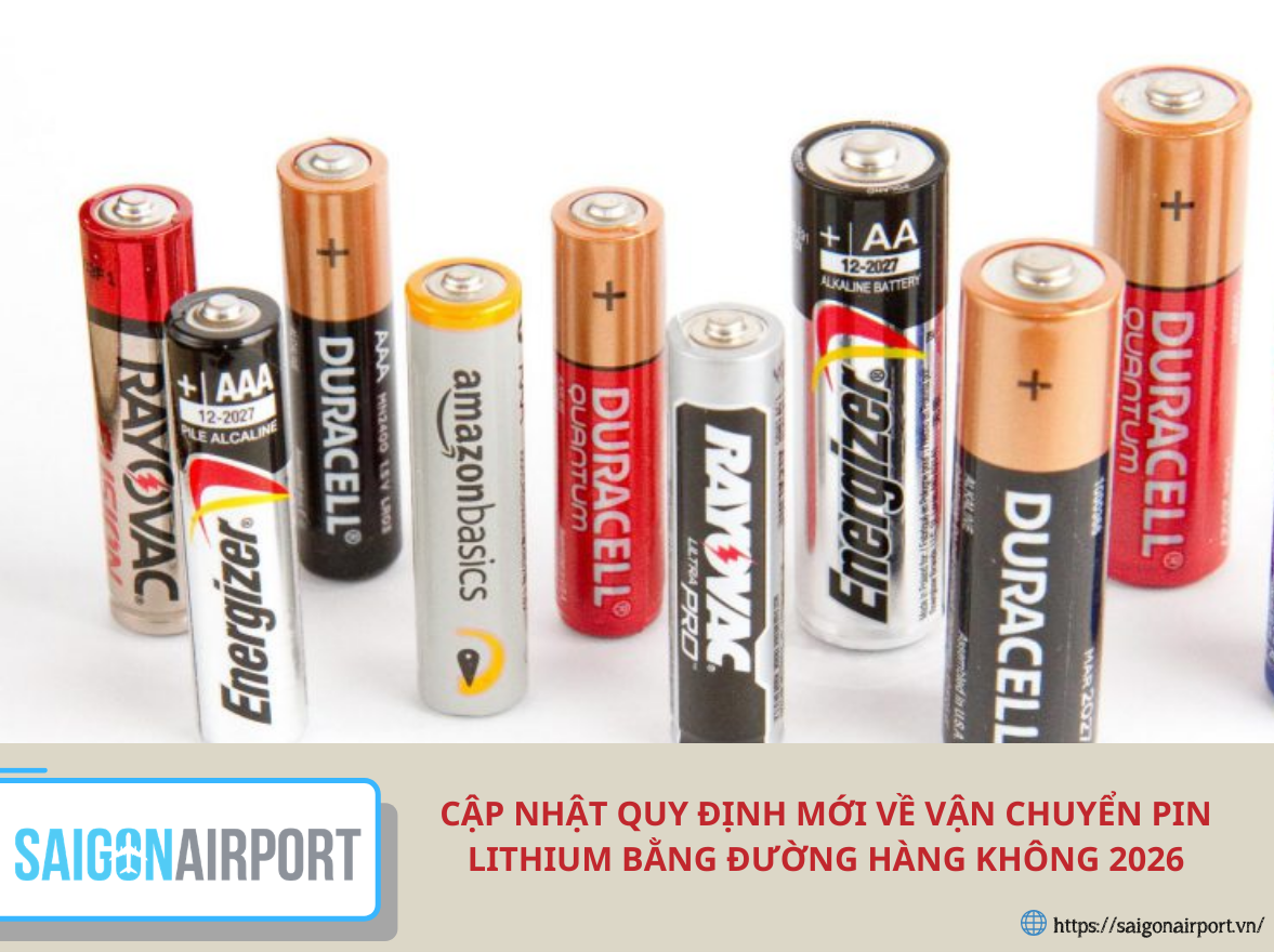 Cập nhật quy định mới về vận chuyển pin lithium bằng đường hàng không