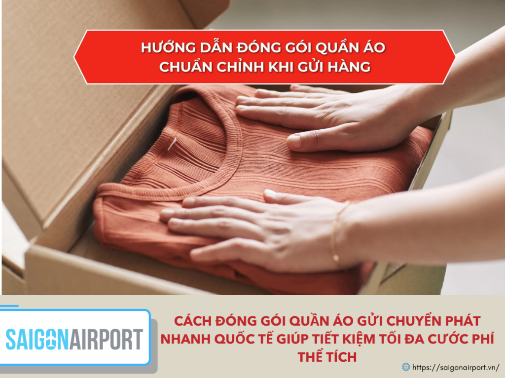 Cách đóng gói quần áo gửi chuyển phát nhanh quốc tế giúp tiết kiệm tối đa cước phí thể tích