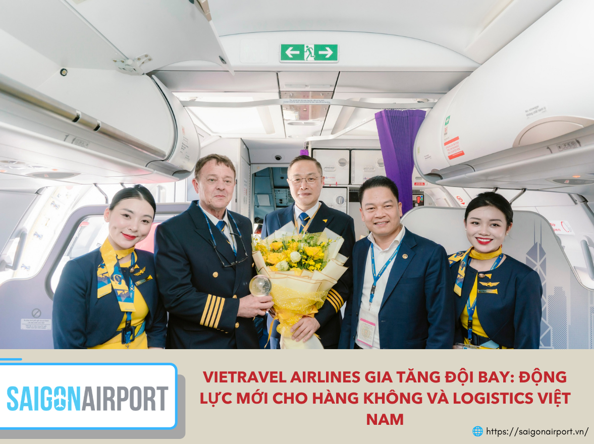 Ông Nguyễn Ngọc Nghị (giữa), Phó Tổng Giám đốc T&T Group, Phó Chủ tịch Hội đồng quản trị Vietravel Airlines tặng hoa cho tổ bay