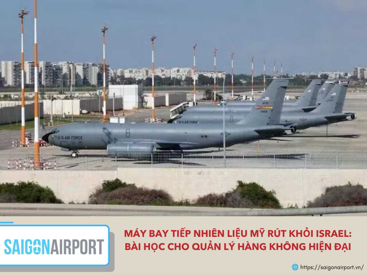 Máy bay tiếp nhiên liệu của Mỹ đồn trú tại sân bay Ben Gurion của Israel