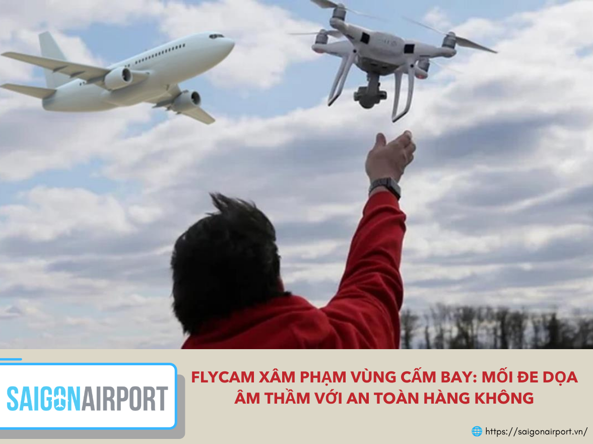 Thiết bị bay không người lái xâm nhập khu vực đường bay có thể gây ra hậu quả khôn lường
